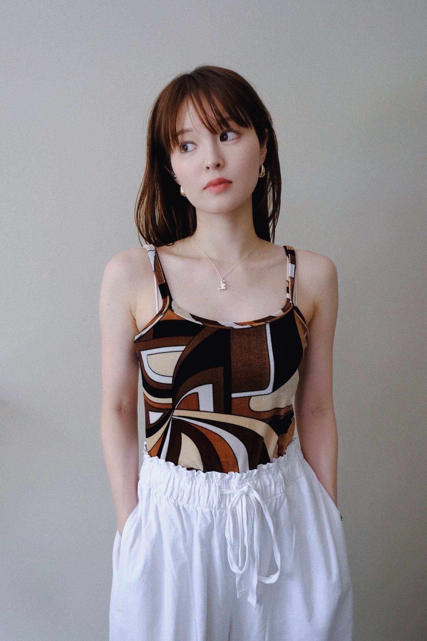 Geometric Print Cami Top