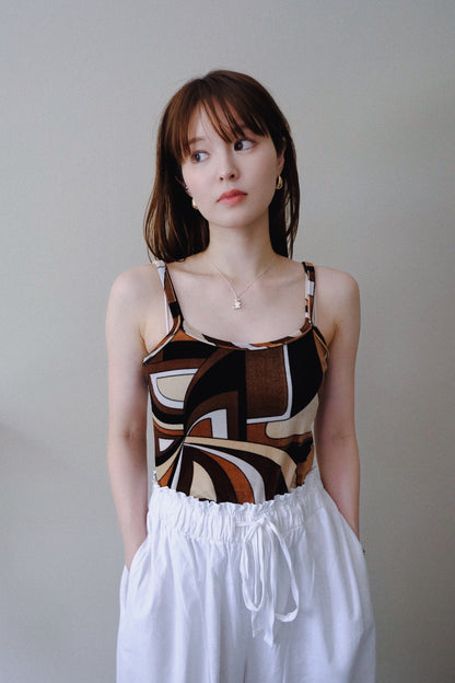 Geometric Print Cami Top