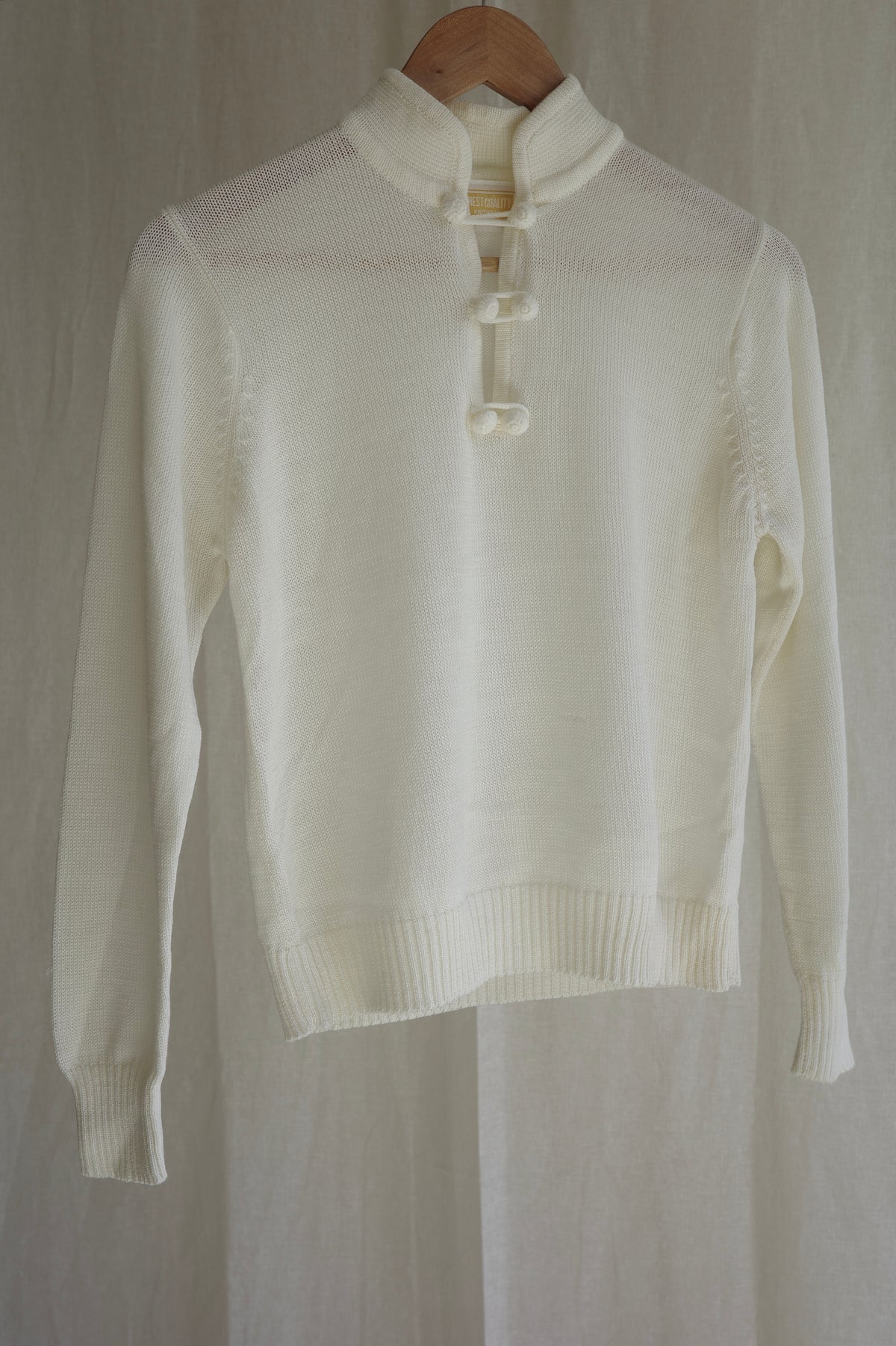 Vintage Ivory China Button Knit