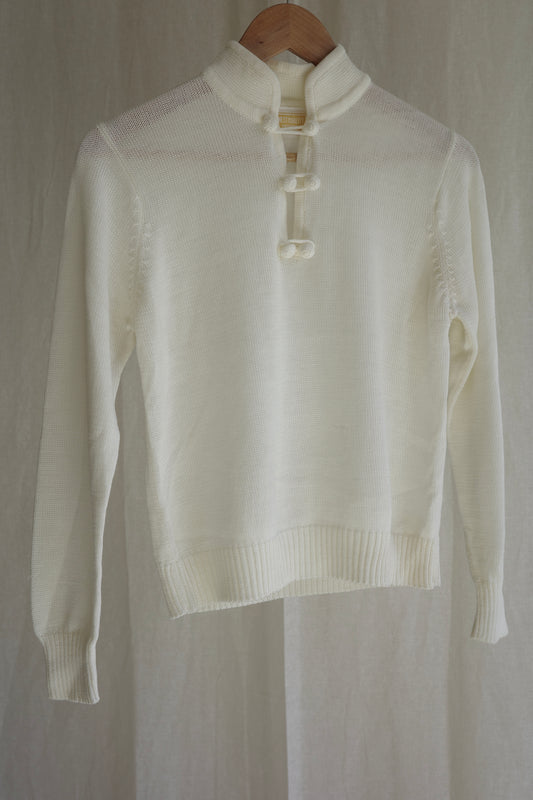 Vintage Ivory China Button Knit
