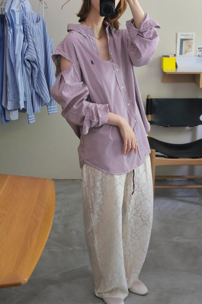 USED SHIRT REMAKE / CUT-OUT DESIGN