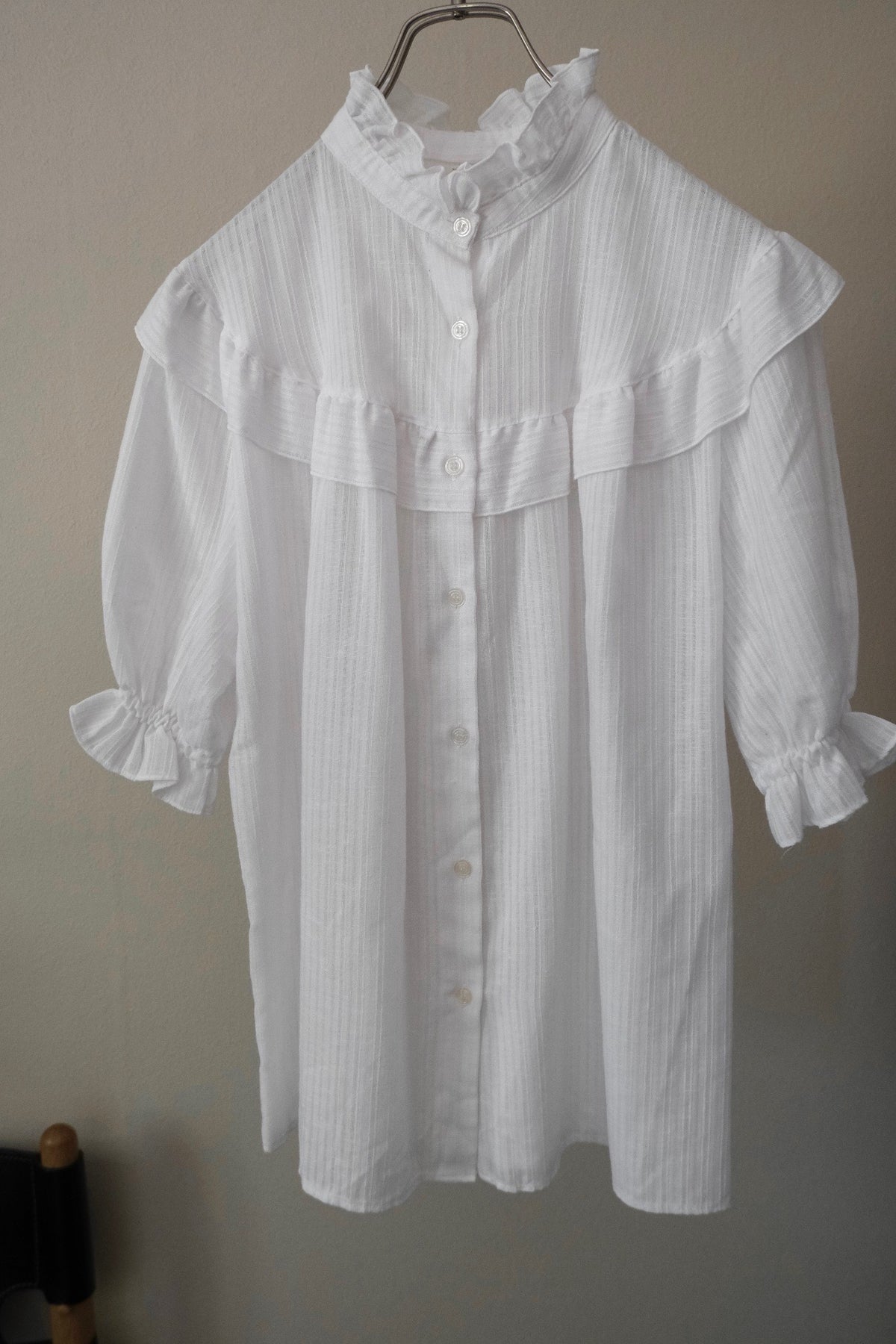 White Frill Collar Blouse