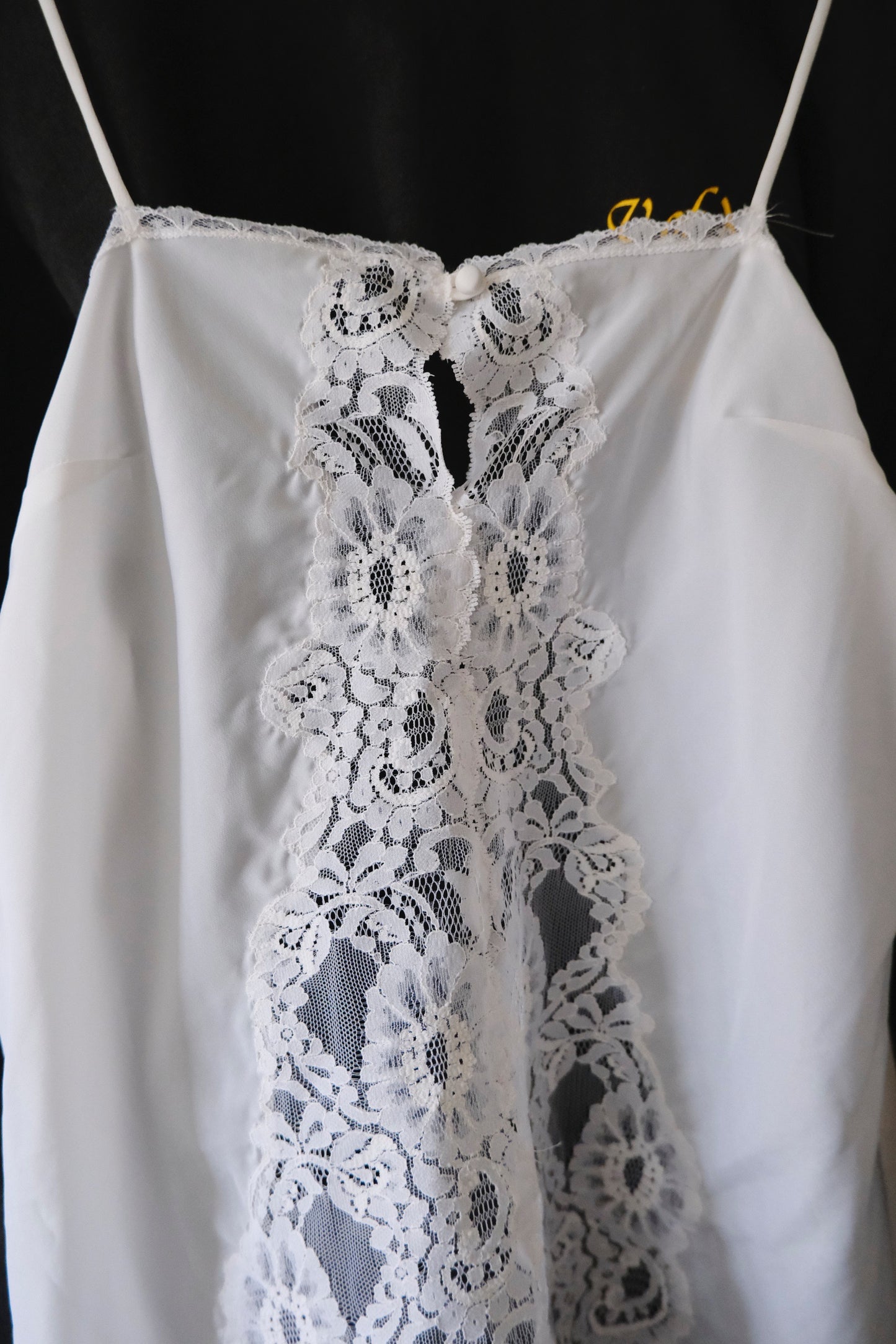 pure white lace camisole