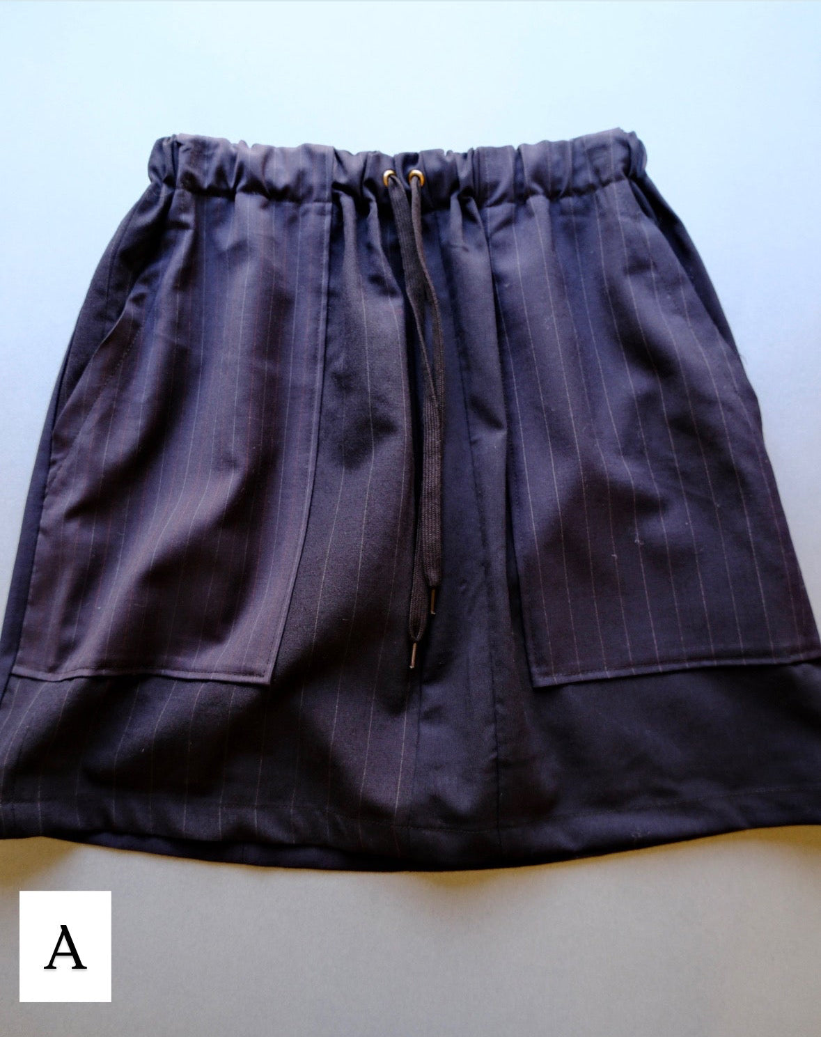 〈remake〉wool patch work mini skirt