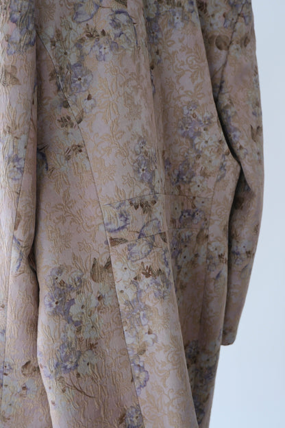 embossed embroidery spring coat