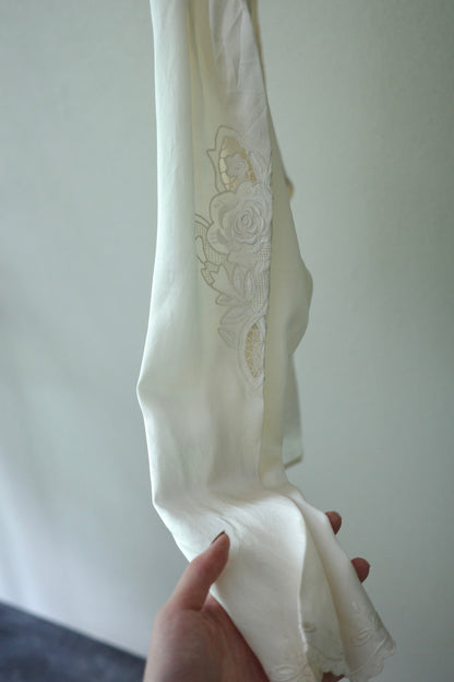 vintage silk embroidery blouse