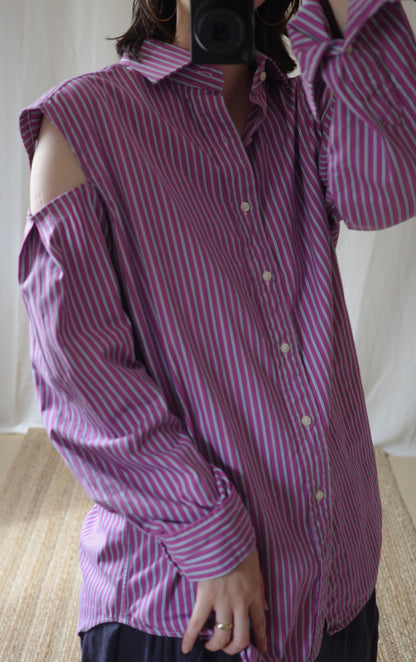 USED SHIRT REMAKE / CUT-OUT DESIGN