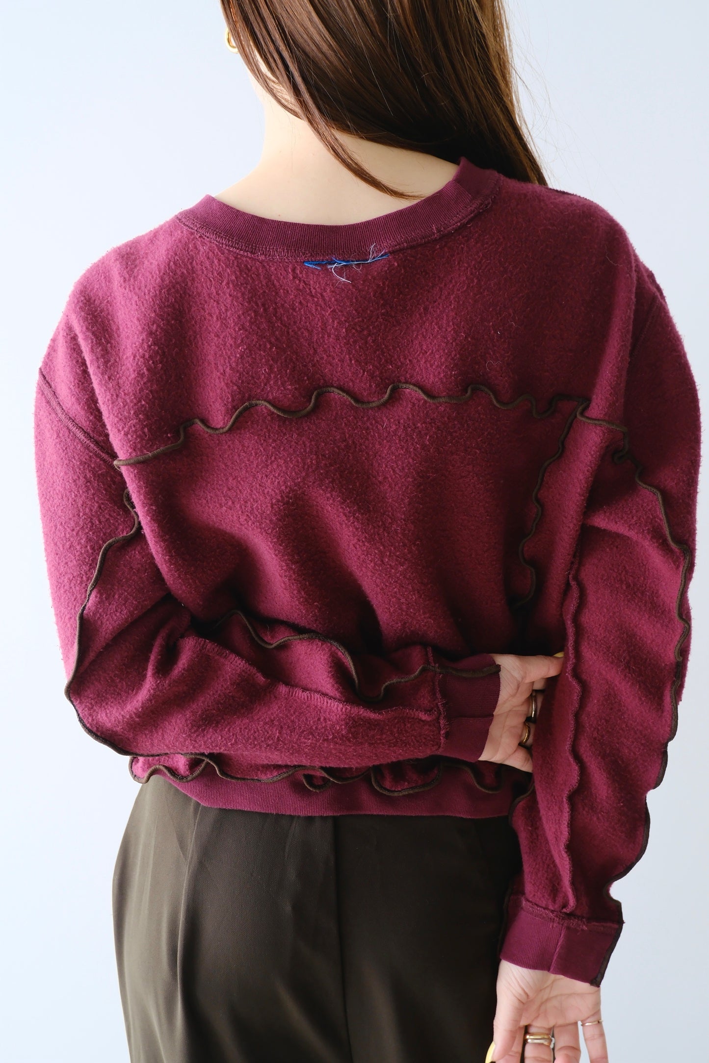 remake/ inside out mellow lock stitch sweat