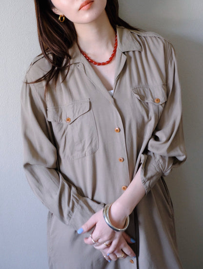 Ralph Lauren／rayon shirt op