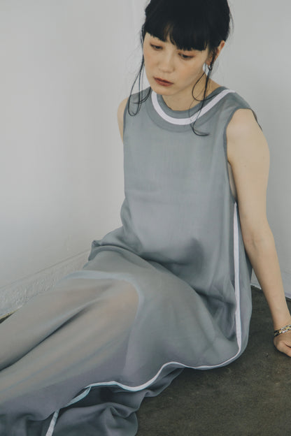 【A PUPIL shimmer別注】sleeveless line op (ice gray)