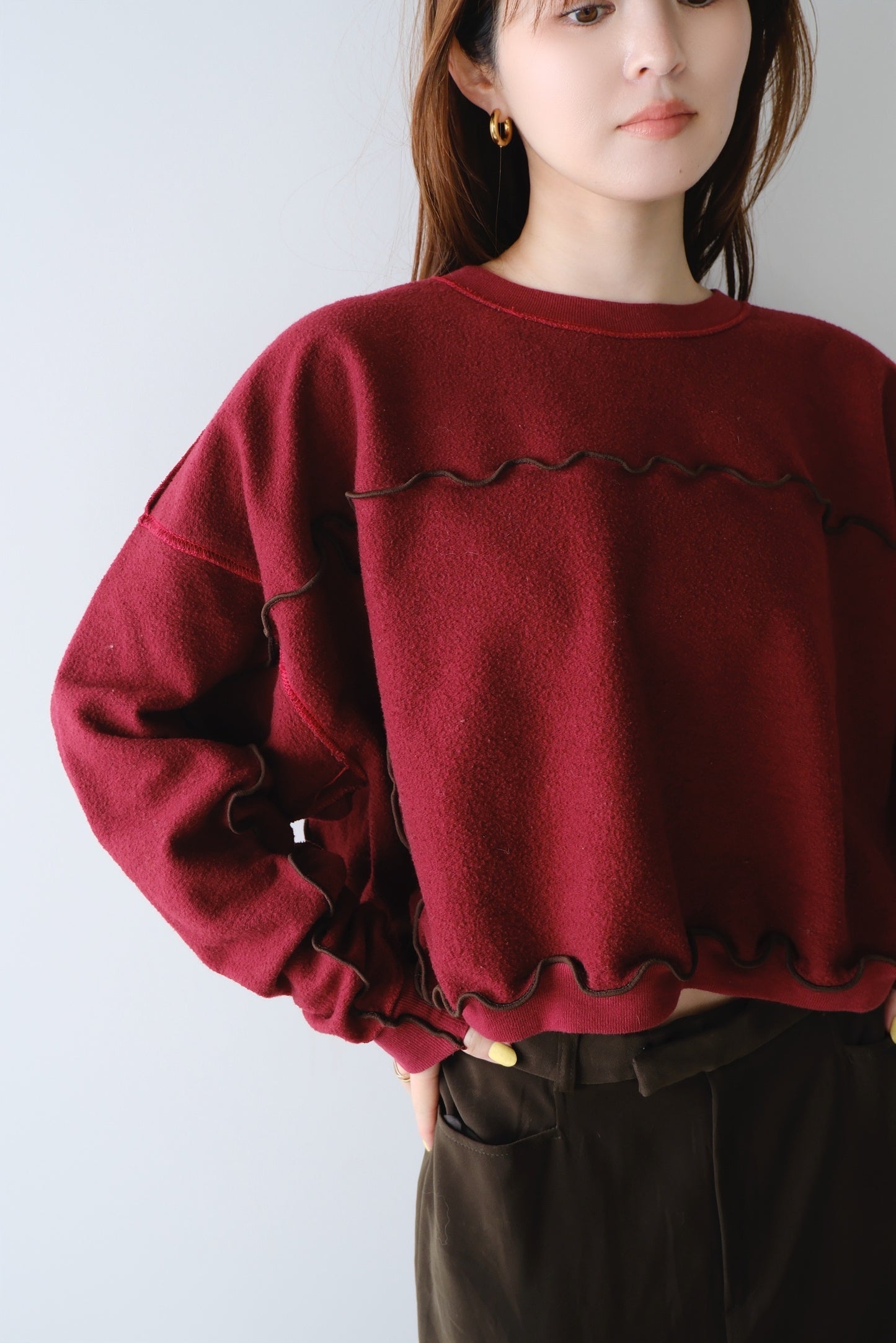 remake/ inside out mellow lock stitch sweat