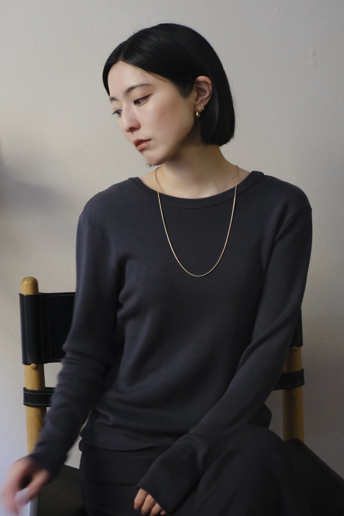 【LöWER】Back Layerd Wool Knit