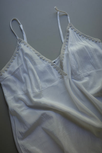 COTTON SILK LACE CAMISOL