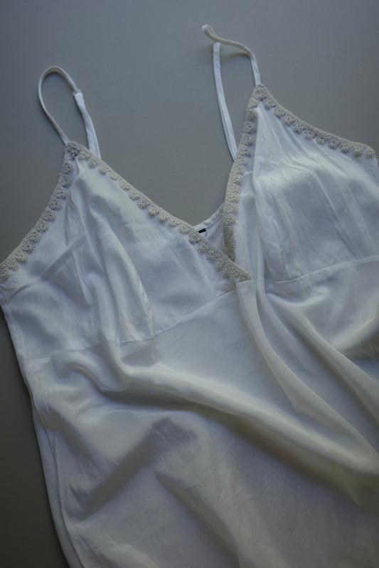 COTTON SILK LACE CAMISOL