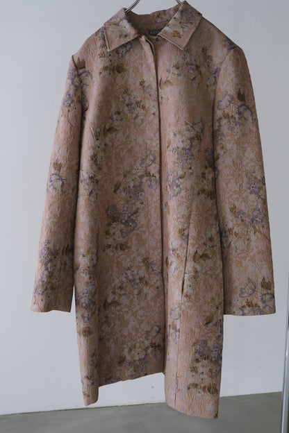 embossed embroidery spring coat