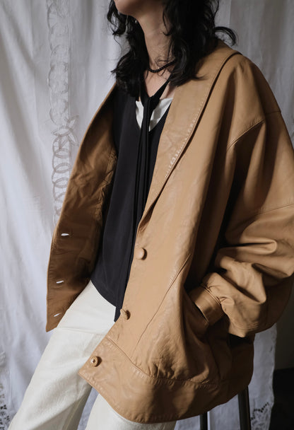 camel leather jacket