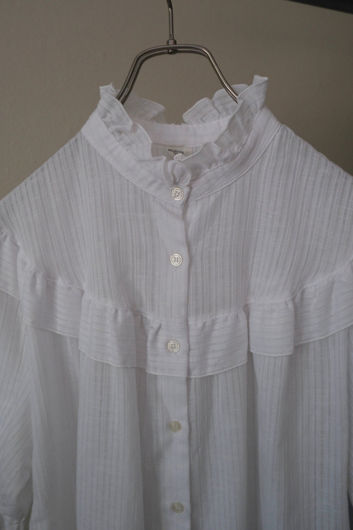 White Frill Collar Blouse