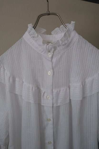 White Frill Collar Blouse