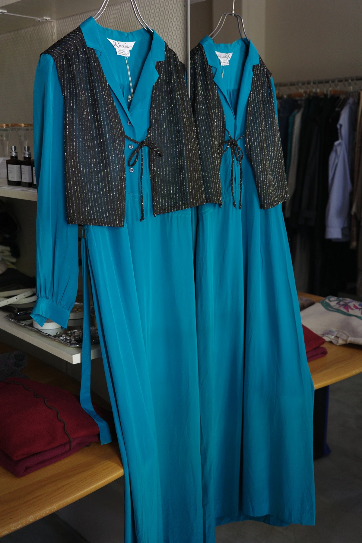 Turquoise Silk Dress