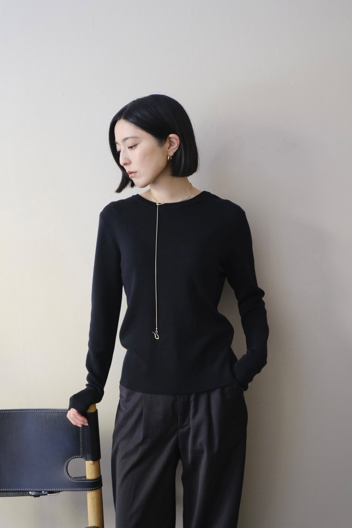 【LöWER】Back Layerd Wool Knit