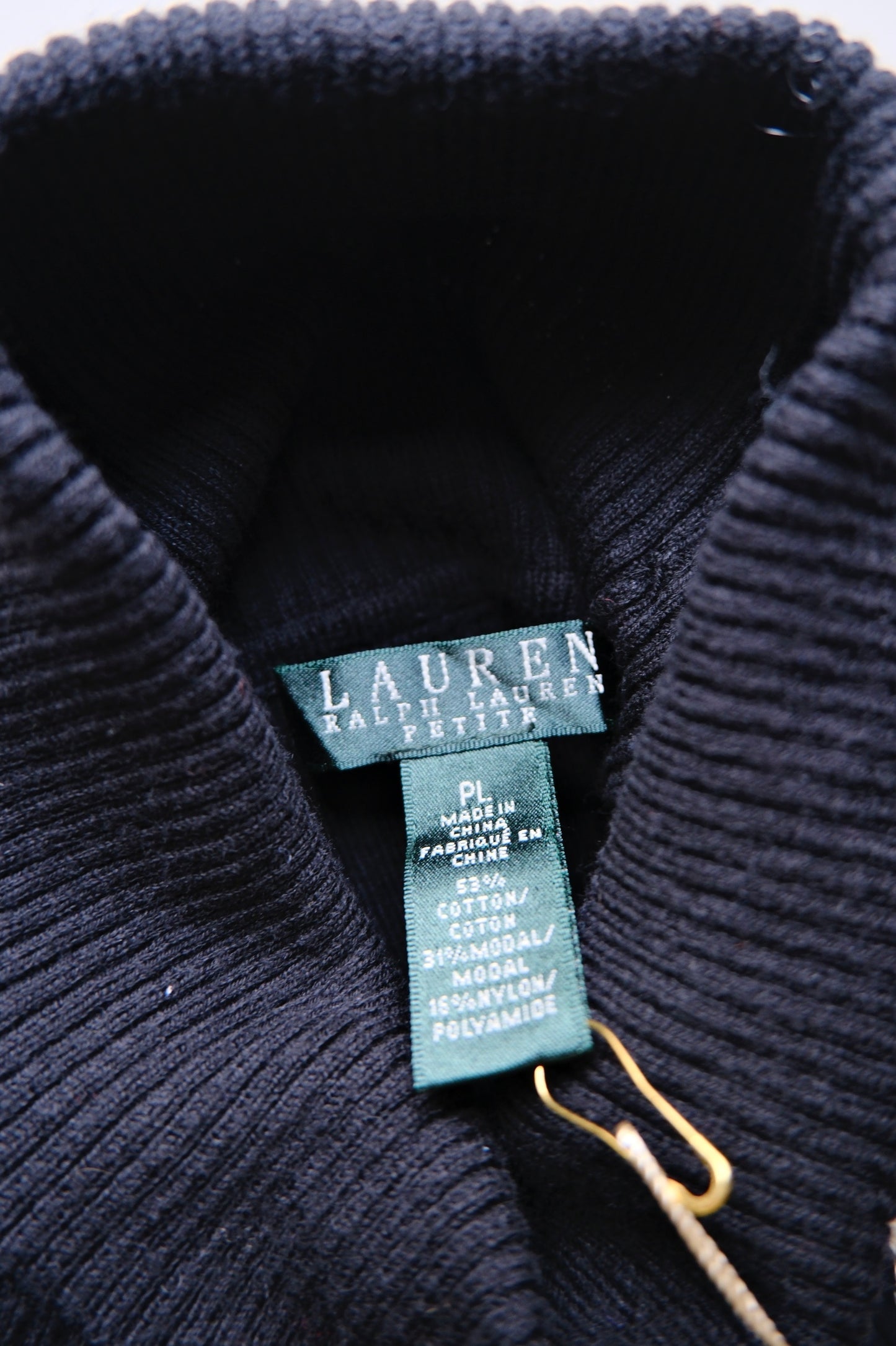 Ralph Lauren black highneck knit