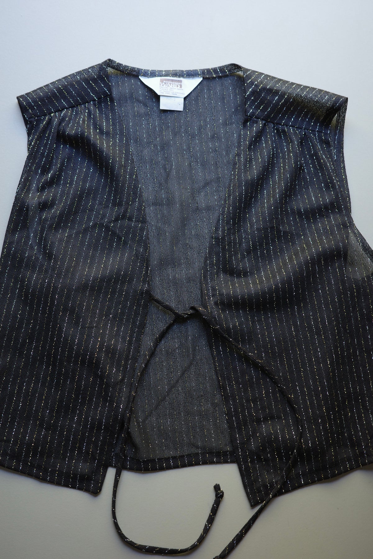 Shimmer Stripe Black Vest