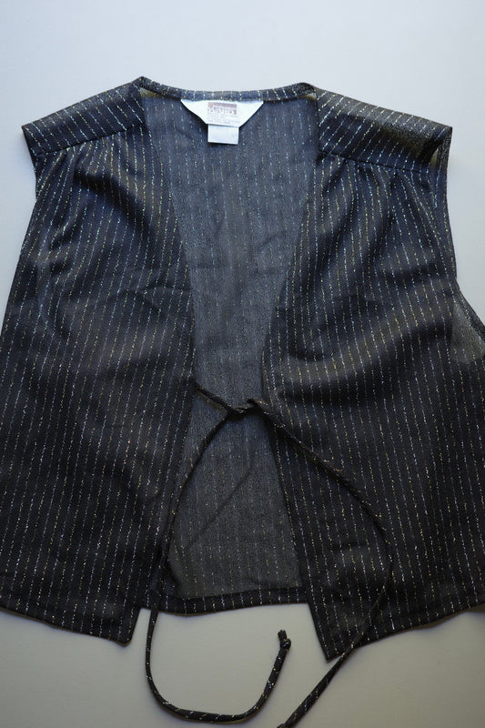 Shimmer Stripe Black Vest