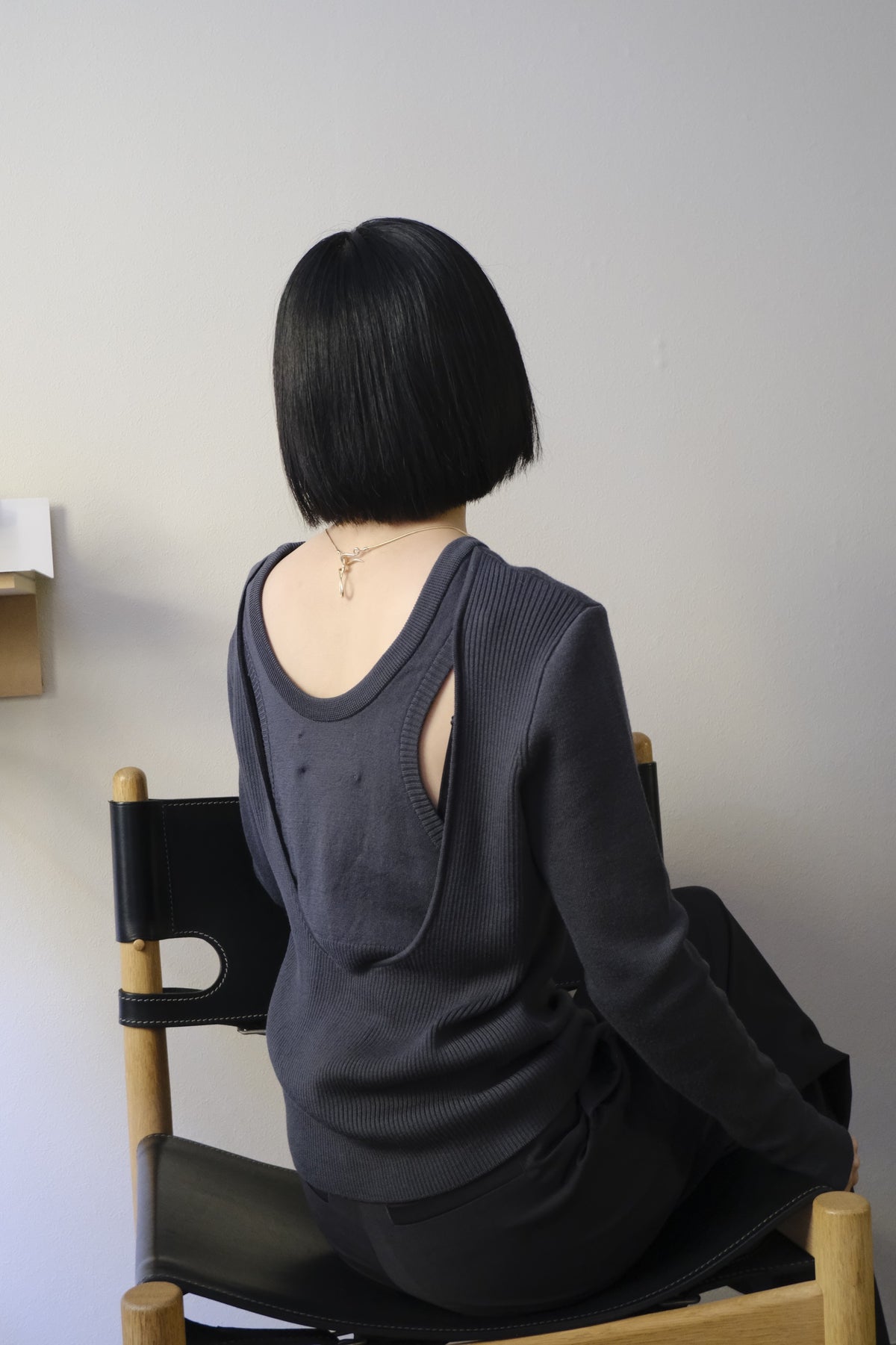 【LöWER】Back Layerd Wool Knit