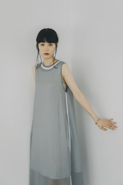 【A PUPIL shimmer別注】sleeveless line op (ice gray)