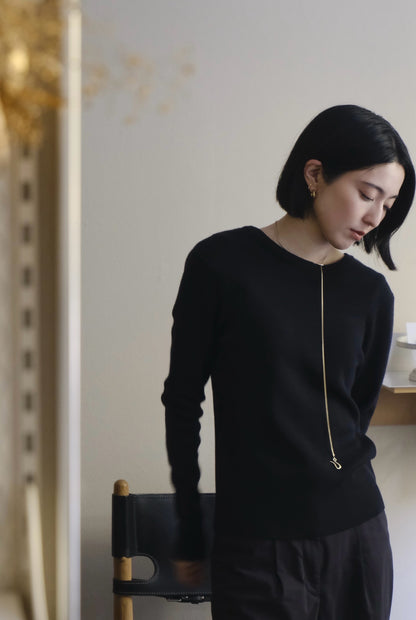 【LöWER】Back Layerd Wool Knit