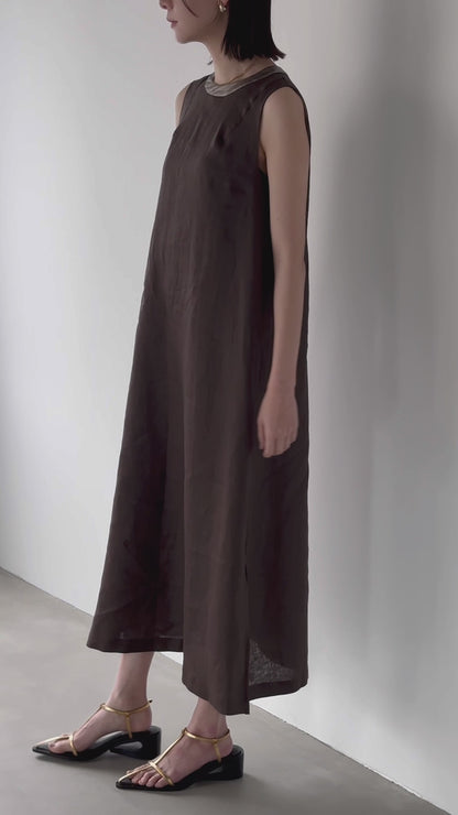 【 A PUPIL 】25SS linen sleeveless dress